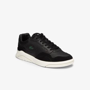 Lacoste Men’s Game Advance Luxe Leather and Suede Sneakers Pánské - Tenisky Černé / Šedé | CZ-